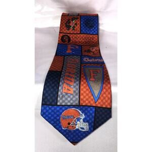 Florida Gators Neck Tie Silk Blue Orange Made by Eagle Neckwear